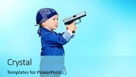  Presentation with cute - PPT theme having toys guns - cute 2 year old boy background and a arctic colored foreground