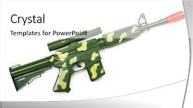  Presentation with weapon - Cool new slide set with toys guns - handgun weapon - crime gun backdrop and a white colored foreground