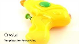  Presentation with gun problem - Cool new presentation theme with toys guns - toy gun isolated backdrop and a blonde colored foreground