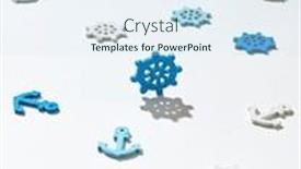  Presentation with anchors - Beautiful PPT layouts featuring toys-pattern-from-marine-symbols backdrop and a sky blue colored foreground