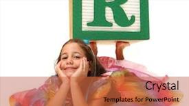  Presentation with old letter - Beautiful slides featuring toys r - colorful alphabet block balancing backdrop and a red colored foreground