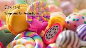  Presentation with lollipop - PPT theme enhanced with toys-spiral-lollipop-and-different background and a yellow colored foreground