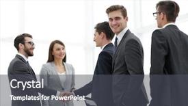  Presentation with shaking hands - Audience pleasing slide deck consisting of trabajo en equipo - business handshake two cheerful businessman backdrop and a dark gray colored foreground