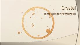  Presentation with coffee - Amazing theme having trace elements - coffee stain isolated on white backdrop and a cream colored foreground