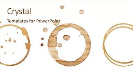  Presentation with coffee beans on a white - Slide set featuring trace elements - coffee stains isolated on white background and a cream colored foreground