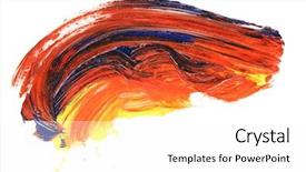  Presentation with oil rig in white and black - PPT theme featuring trace elements - oily paint brushstrokes isolated background and a white colored foreground