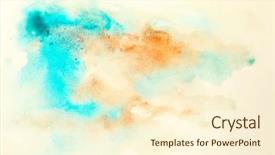  Presentation with watercolor - Presentation theme enhanced with trace elements - watercolor texture on paper close-up background and a cream colored foreground