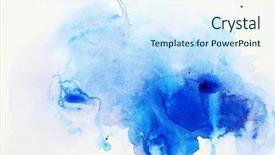  Presentation with watercolor - Beautiful PPT layouts featuring trace elements - watercolor texture on paper close-up backdrop and a sky blue colored foreground
