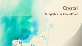  Presentation with watercolor - PPT theme having trace elements - watercolor texture on paper close-up background and a cream colored foreground
