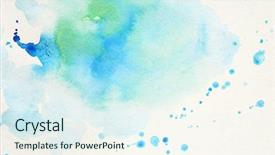  Presentation with watercolor - Slide deck featuring trace elements - watercolor texture on paper close-up background and a sky blue colored foreground