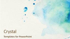  Presentation with watercolor - Colorful slide set enhanced with trace elements - watercolor texture on paper close-up backdrop and a cream colored foreground