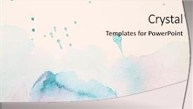  Presentation with watercolor - Cool new presentation theme with trace elements - watercolor texture on paper close-up backdrop and a cream colored foreground