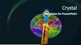  Presentation with amusement park - PPT theme with abstract traces of high whirling background and a wine colored foreground