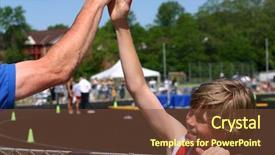  Presentation with race - Amazing slide set having track meet - boy who wins race backdrop and a tawny brown colored foreground