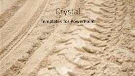  Presentation with tires - Presentation theme featuring track-of-big-tires background and a coral colored foreground