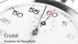  Presentation with extreme - Audience pleasing slide set consisting of track record - vintage stopwatch extreme closeup backdrop and a white colored foreground