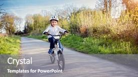  Presentation with child development - PPT layouts consisting of track road concept for safety background and a gray colored foreground