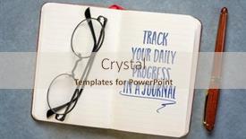  Presentation with personal development - Slide deck enhanced with track-your-daily-progress background and a lemonade colored foreground