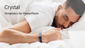  Presentation with rest - Colorful presentation theme enhanced with tracker - people bedtime and rest concept backdrop and a light gray colored foreground