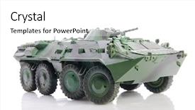  Presentation with soviet - Cool new PPT layouts with tracking vehicles - isolated soviet apc backdrop and a white colored foreground