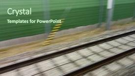  Presentation with tracks - Slide set consisting of tracks-and-rails-out background and a ocean colored foreground