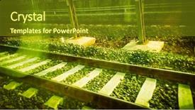  Presentation with railway tracks - Beautiful slides featuring tracks for train public transport backdrop and a tawny brown colored foreground