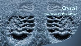  Presentation with tracks - Beautiful PPT layouts featuring tracks-in-the-snow backdrop and a ocean colored foreground