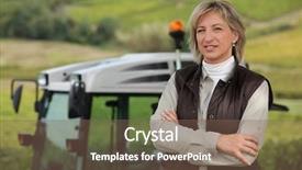  Presentation with farmer markets - Presentation theme enhanced with tracteurs - female farmer background and a violet colored foreground
