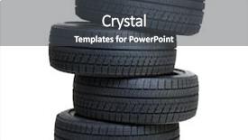  Presentation with tires - Theme featuring traction - car tires isolated on white background and a dark gray colored foreground