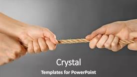  Presentation with teamwork - PPT theme featuring traction - teamwork concept people hands pulling background and a gray colored foreground