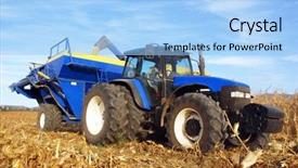  Presentation with maize - Slides having tractor and trailer background and a light blue colored foreground