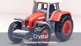  Presentation with agriculture business - Colorful PPT theme enhanced with tractor icon farmer machinery agriculture backdrop and a ocean colored foreground