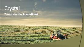  Presentation with tractor - Audience pleasing slides consisting of tractor in the countryside backdrop and a gray colored foreground