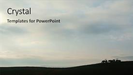  Presentation with canals farm land drought - Beautiful PPT theme featuring tractor preparing land with seedbed backdrop and a light gray colored foreground