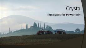  Presentation with tractor - Amazing theme having tractor preparing land with seedbed backdrop and a lemonade colored foreground