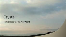  Presentation with canals farm land drought - Slide deck featuring tractor preparing land with seedbed background and a light gray colored foreground