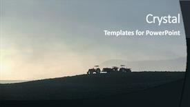  Presentation with tractor - Theme consisting of tractor preparing land with seedbed background and a gray colored foreground