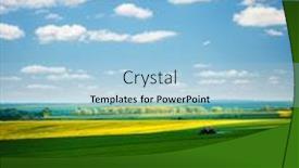  Presentation with pesticides - Cool new PPT layouts with tractor-spraying-pesticides-on-soybean backdrop and a light blue colored foreground