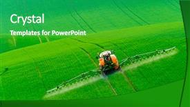 Presentation with chemicals - Cool new presentation theme with tractor spraying the chemicals backdrop and a shamrock green colored foreground