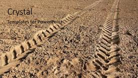  Presentation with agricultural - Beautiful slide set featuring tractor-trail-on-a-plowed backdrop and a coral colored foreground
