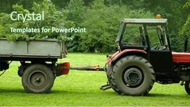  Presentation with tractor - Cool new presentation theme with tractor trailer - field works backdrop and a  colored foreground