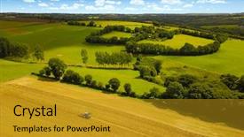  Presentation with tractor - Audience pleasing presentation theme consisting of tractors - tractor drives at harvest backdrop and a gold colored foreground