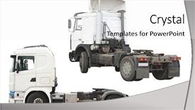  Presentation with pebble under ripple water - Theme featuring tractors under the white background background and a white colored foreground