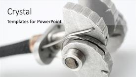  Presentation with heavy mining equipment safety - Colorful slide set enhanced with trad - closeup of a friend equipment backdrop and a cool aqua colored foreground