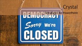  Presentation with free trade - Presentation enhanced with free trade - sorry we're closed sign background and a coral colored foreground