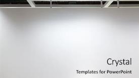  Presentation with modern trade - Audience pleasing presentation design consisting of trade exhibit - empty modern shop with illumination backdrop and a white colored foreground