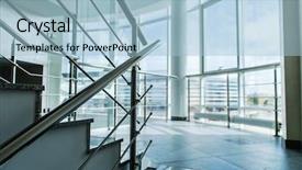  Presentation with modern trade - Theme having trade exhibit - modern office background and a light blue colored foreground