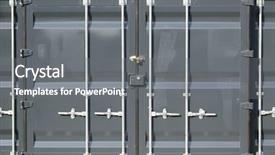  Presentation with trade - Beautiful presentation theme featuring trade routes - closeup of a standard container backdrop and a  colored foreground