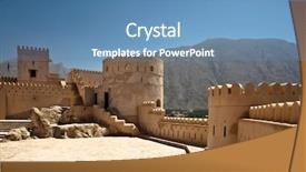  Presentation with oman - Audience pleasing slides consisting of trade routes - nakhl fort in al batinah backdrop and a teal colored foreground