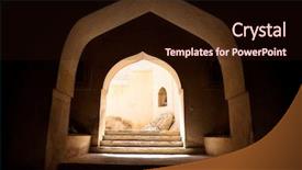  Presentation with oman - Theme featuring trade routes - nakhl fort in al batinah background and a wine colored foreground